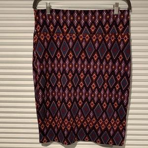 Purple Tribal Lularoe Cassie Pencil Skirt
